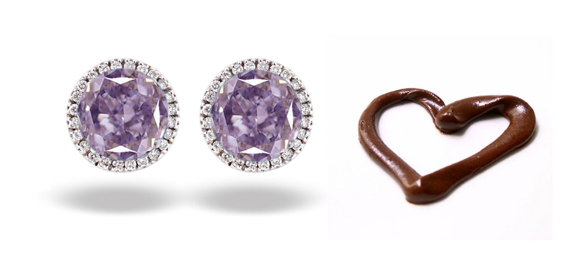 Unique Colored Diamonds Designer Collection - Women'ds Pink Colored Diamonds & White Diamonds Fancy Pink Diamond Cluster Earrings