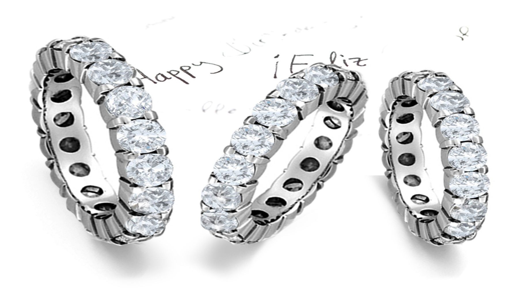 Classic Platinum Prong Set Round Diamond Eternity Ring in 1.0 5.0 cts tw Ring Size 3 to 8