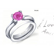 Premier Diamond Jewelry: Tension Set Pink Sapphire Diamond Rings