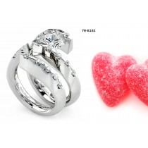 Tension Setting Diamond Wedding & Engagement Rings Set