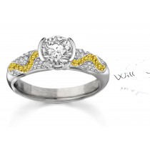 Masterpiece: Brand Name Designer Yellow Sapphire & Diamond Micro Pave Ring