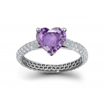 Very Popular Purple Sapphire & Diamond Ring