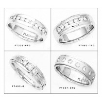 Platinum Channel Set Rings