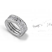 Brilliant: Eternity Ring with Diamonds in Center & Shank Sides