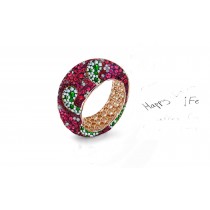 Latest Collection of  White Diamonds and Colored Stone Eternity Rings and