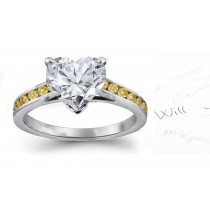 Yellow White Diamond Engagement Rings Premier Collection