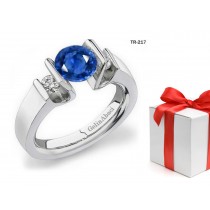 New Arrivals: Designer Diamond & Sapphire Tension Set Diamond Engagement Rings