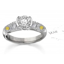 Paradise: Yellow Sapphire & Diamond Micro Pave Ring