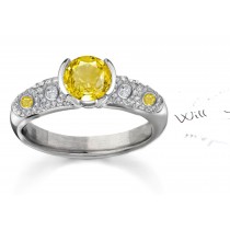 Versatile: Yellow Sapphire & Diamond Micro Pave Ring