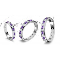 Inviting Designer Purple Sapphire Diamond Engagement Ring