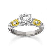 Imagination: Yellow Sapphire & Diamond Micro Pave Ring
