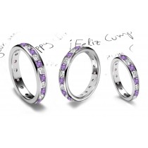 Explore Round Diamond & Round Sapphire Full Eternity Bands