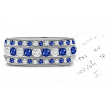 Stacked Sapphire & Diamond Eternity Band