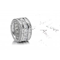 Tailor Designed Sparkler of Asscher Cut Diamonds bordered by row of Asscher Cut Diamonds in 4.0 to 5.50 carats  $12,950 - $16,750