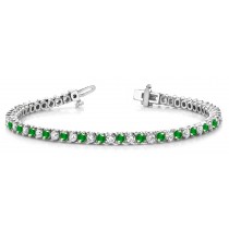 Emerald & Diamond Bracelet and Necklace