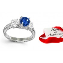 Curious Transformations: An Eye Touching Diamond & Sapphire Edwardian Style Ring