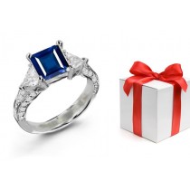 Marked Astringent Properties: Diamond & Sapphire Vintage Design Engagement Ring