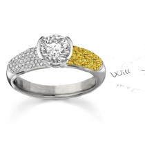 Original: Yellow Sapphire & Diamond Micro Pave Ring