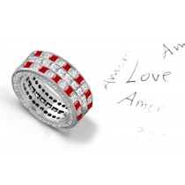 Promise of Love: Triple Stacked Glowing Diamond Eternity Band