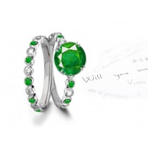 Treasures of Nature: Bezel Set Emerald Cut Diamond Ring in Smooth, Polished 14k White Gold & Enduring Tested Platinum