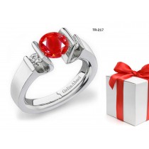 New Arrivals: Designer Diamond & Ruby Tension Set Diamond Engagement Rings