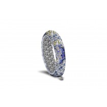 Representing Eternal Love Sparkling White Diamonds & Colored Stone Eternity Rings