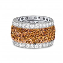 Channel Set, Prong & pave Diamonds & Colored Stones Eternity Band Rings Available in Gold or Platinum