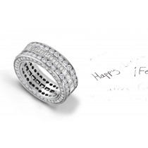 Versatile: Eternity Ring with Diamonds in Center & Shank Sides