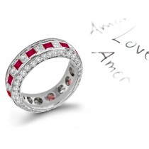 Celebrate Love: Ruby & Diamond Eternity Wedding Anniversary Band