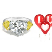 2013 Catalog No. 5 - Product Details: Diamond Heart & Yellow Sapphire Hearts Engagement Rings