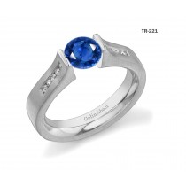 New Arrivals: Designer Diamond & Sapphire Tension Set Diamond Engagement Rings