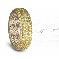 pave Set Yellow Sapphire Eternity Ring in Goldd For More Information