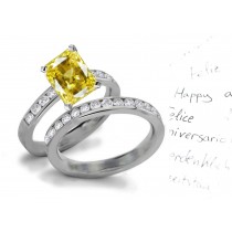 Perfection: "A Must Have' Yellow Sapphire Diamond Wedding & Engagement Rings