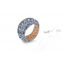 Fabulous Multi-Colored Diamonds & Precious Stones Eternity Band Rings