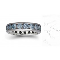 Designer Blue Diamond Wedding Bands