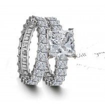 Premier Designer Diamond Engagement & Wedding Rings Set