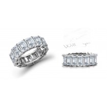 Favorite & Staple: 3.50 Carats of High-Quality Emerald Cut Diamonds Set Shared Prong in a Tailored Design