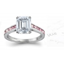 Pink & White Diamond Engagement Rings Premier Collection