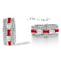 Real Love Story: Stacked Ruby & Diamond Eternity Wedding Anniversary Ring