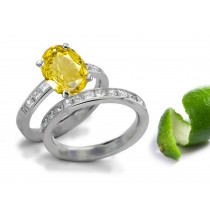 Style & Design: Pure Rich Yellow Sapphire Diamond Engagement & Wedding Bands