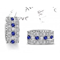 New Stacked Sapphire & Diamond Eternity Bands