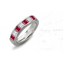 Brilliance & Fire: Ruby & Pure Diamond Wedding Anniversary Ring