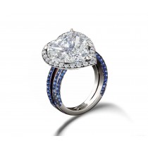 Delicate French Micro Pave Halo Rings Collection Featuring Vibrant Rainbow Colored Sapphires & Diamonds