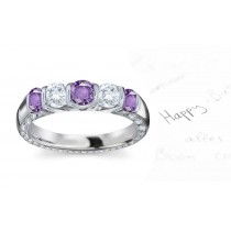 Celebrate Designer Diamond Purple Sapphire Eternity Bands