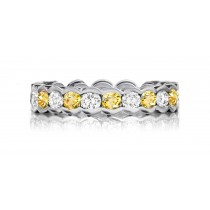 Expertly Crafted Precision Set High Quality Diamond & Sapphire Eternity Band Rings