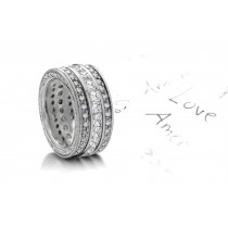 Sparkling Diamonds: New Triple Shimmering Diamond Eternity Bands