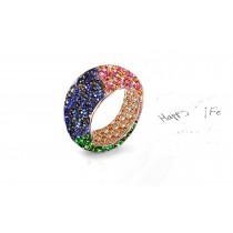 Celebrate Weddings or Anniversaries With Custom Manufactured Diamonds & Colored Precious Stones Eternity Rings & Bands