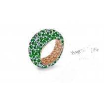 Enjoy the Magic of  White Diamonds and Colored Stone Eternity Rings and Bands