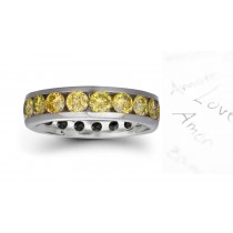 Designer Yellow Diamond Wedding Bands