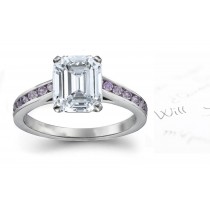 Purple White Diamond Engagement Rings Premier Collection